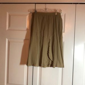 Cottonways Tan Knee Length Skirt